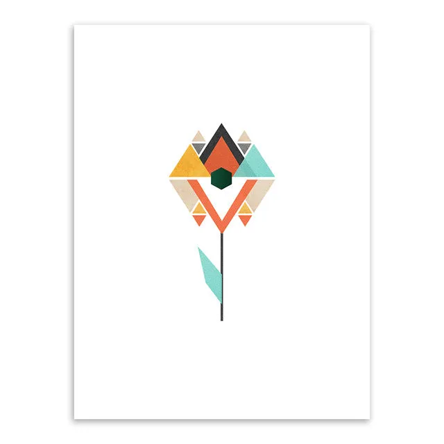 Geometric Multicolored Abstract Art