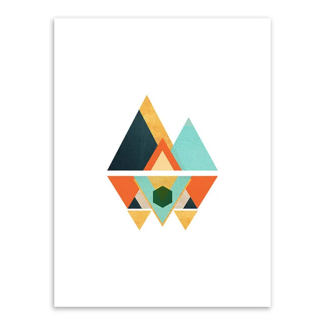 Geometric Multicolored Abstract Art