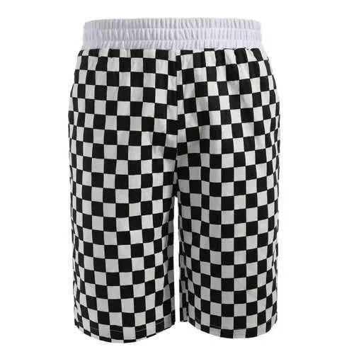 Grid Pattern Casual Shorts - S