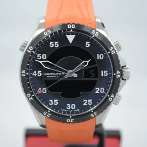Hamilton Khaiki Pilot Air Zermatt H645540 Fight Timer Quartz Wristwatch