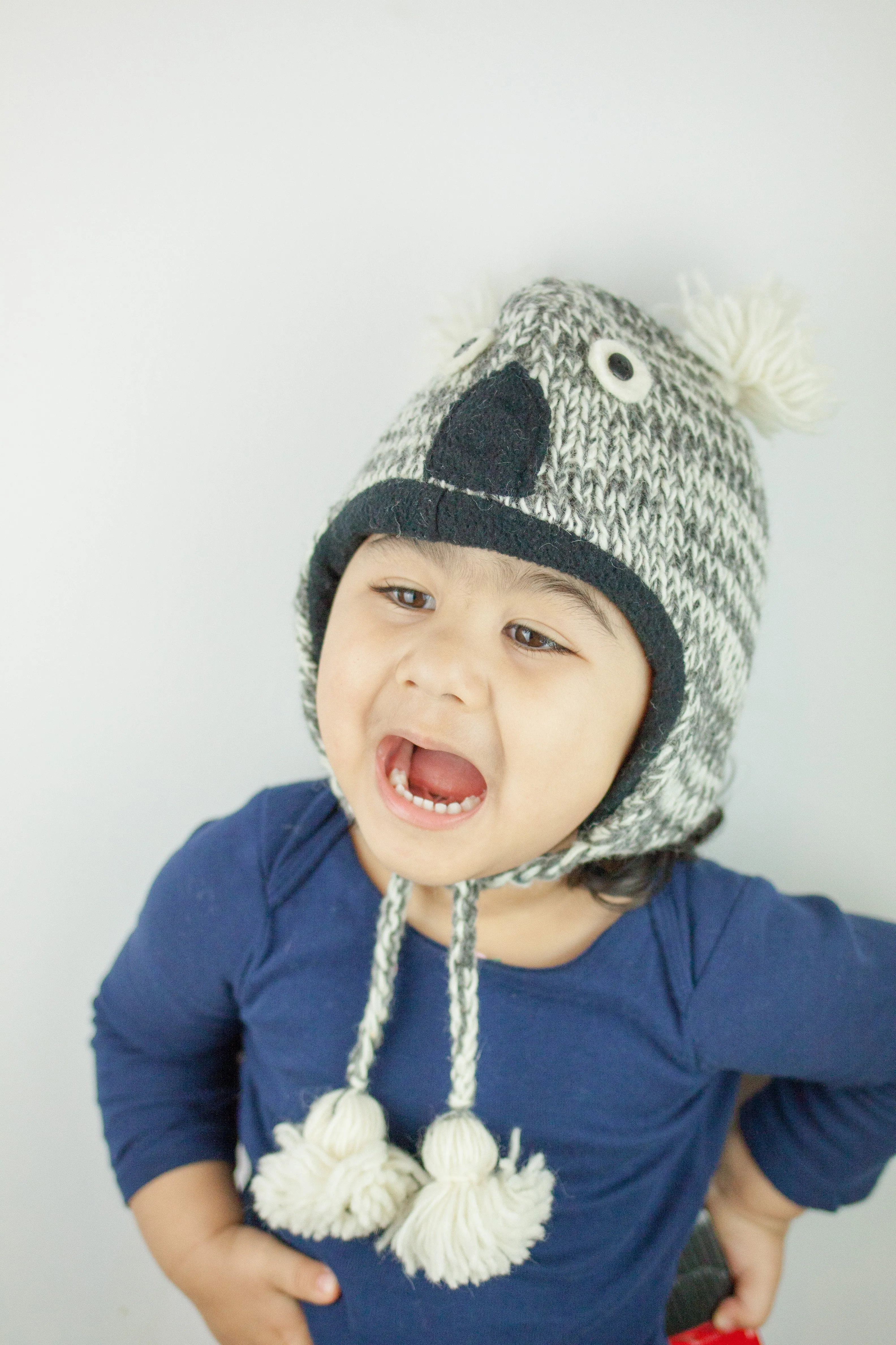 Hand Knitted Animal Design Woolen Hats - Toddlers