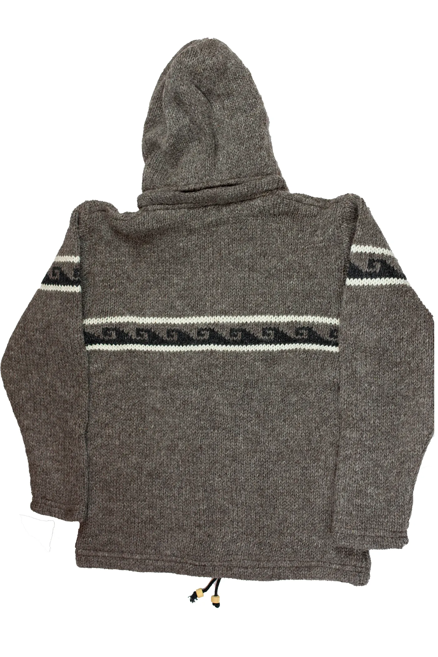Hand knitted woolen jacket/sweater with soft inner fleece - HMPWJ15