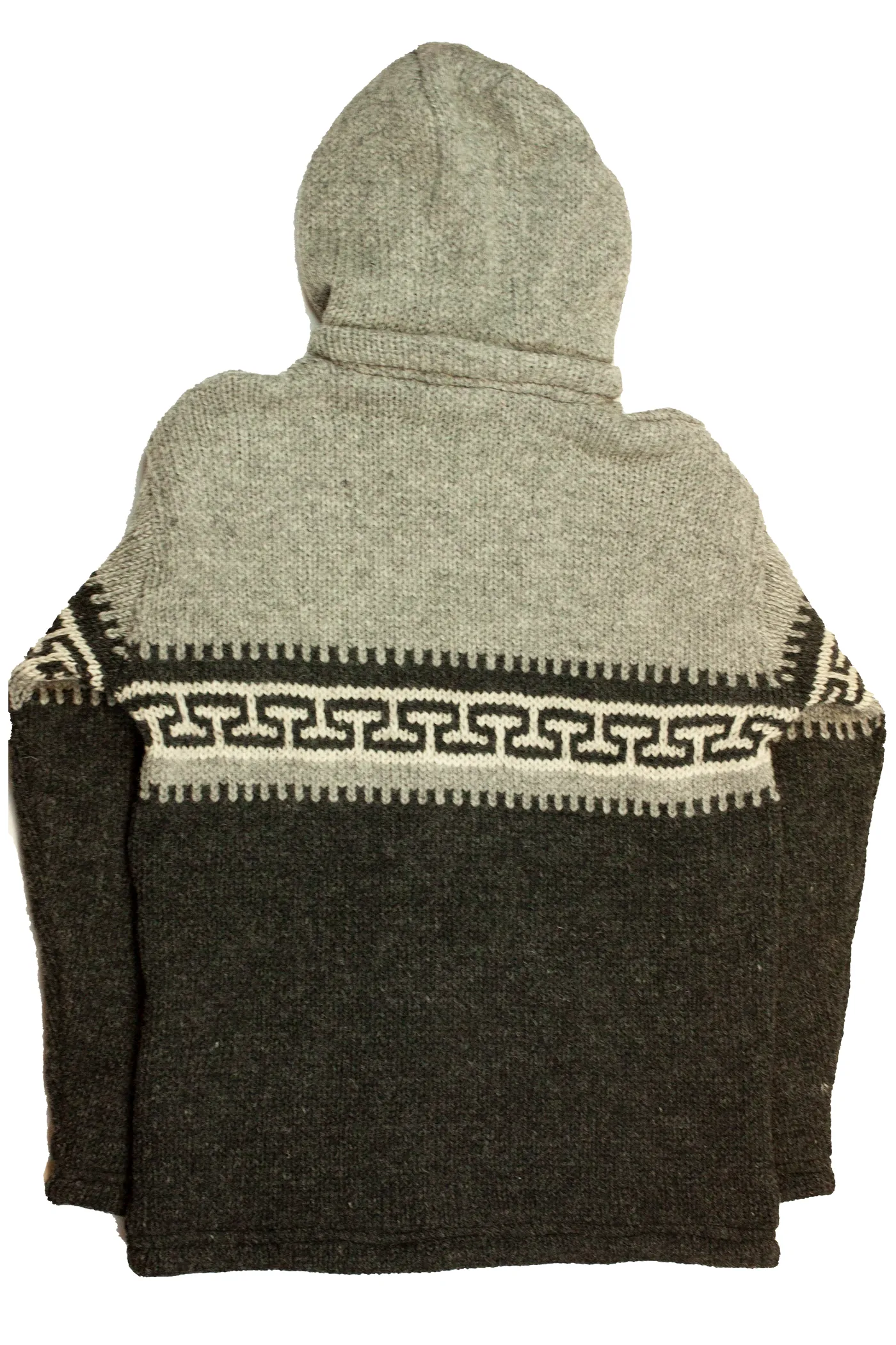 Hand knitted woolen jacket/sweater with soft inner fleece - HMPWJ17
