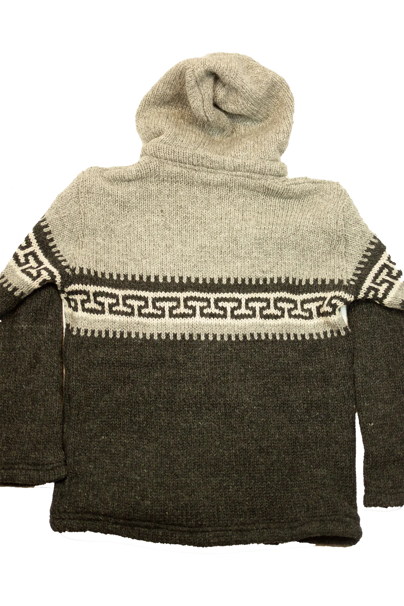 Hand knitted woolen jacket/sweater with soft inner fleece - HMPWJ2