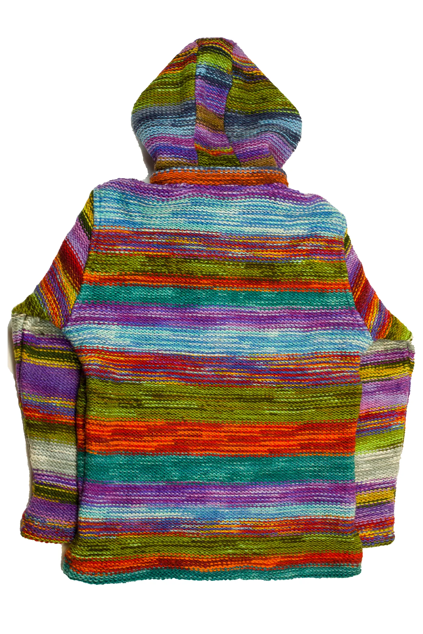 Hand knitted woolen jacket/sweater with soft inner fleece - HMPWJ3