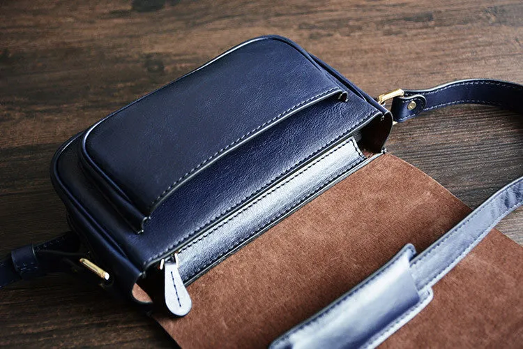 Handmade Italian Leather Satchel Bag Lady Purse D041