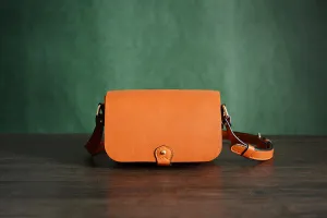 Handmade Italian Leather Satchel Bag Lady Purse D041