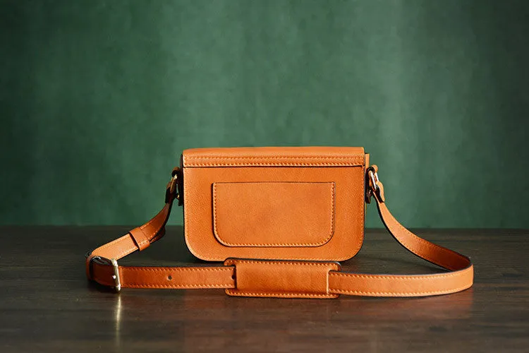 Handmade Italian Leather Satchel Bag Lady Purse D041
