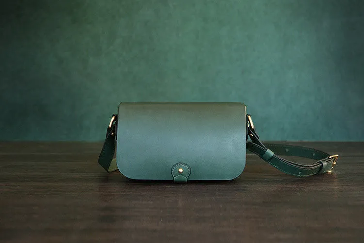 Handmade Italian Leather Satchel Bag Lady Purse D041