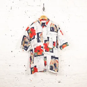 Headlock Vintage Floral Pattern Shirt - White - L