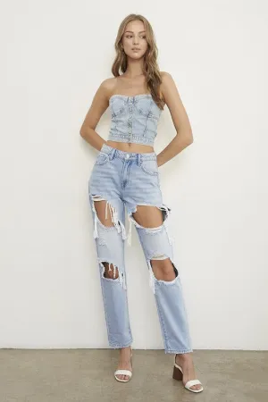 HIGH RISE BAGGY JEANS