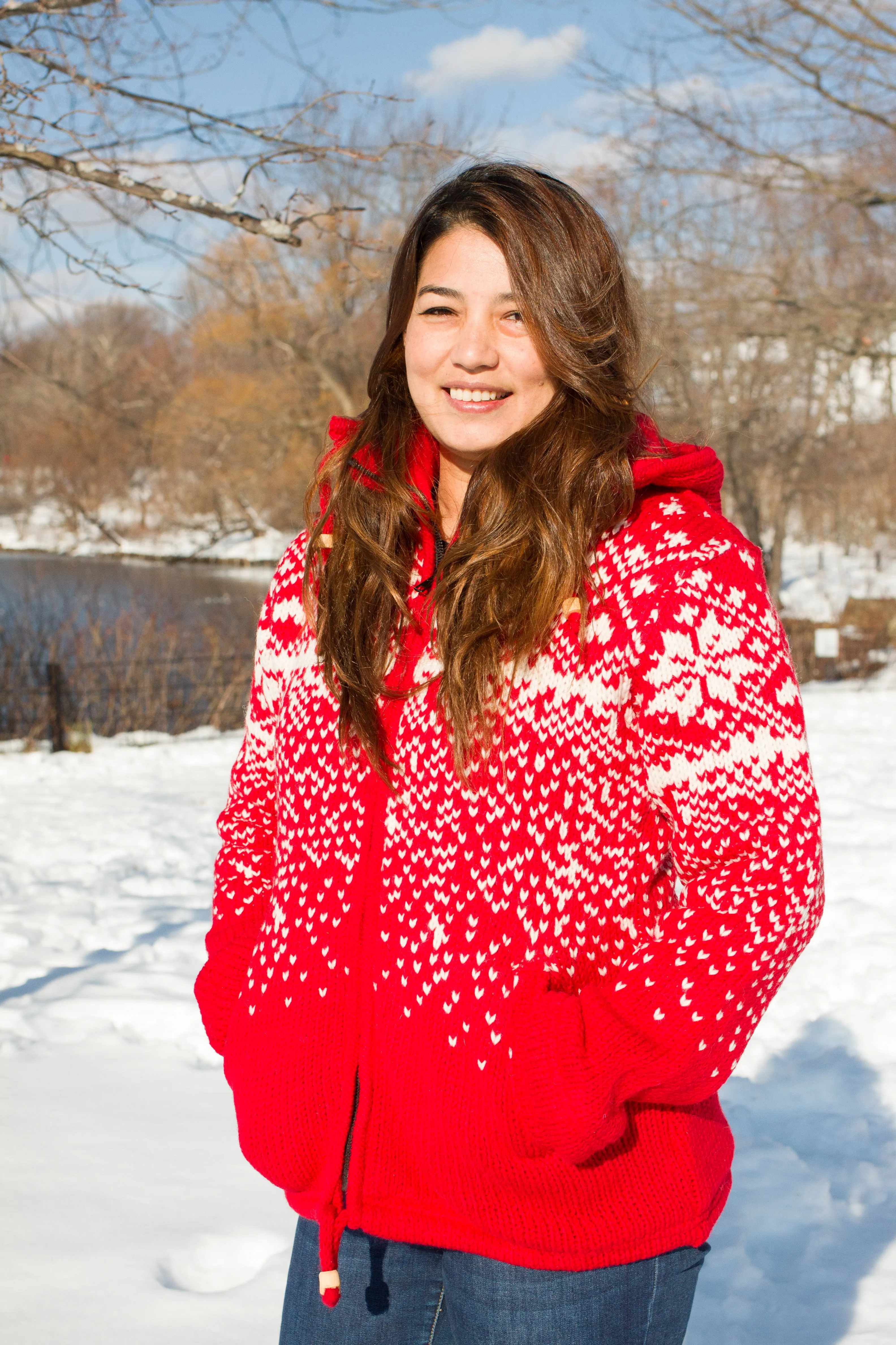 Holiday Special Edition - Hand knitted woolen jacket/sweater with soft inner fleece(HMPWJ9)