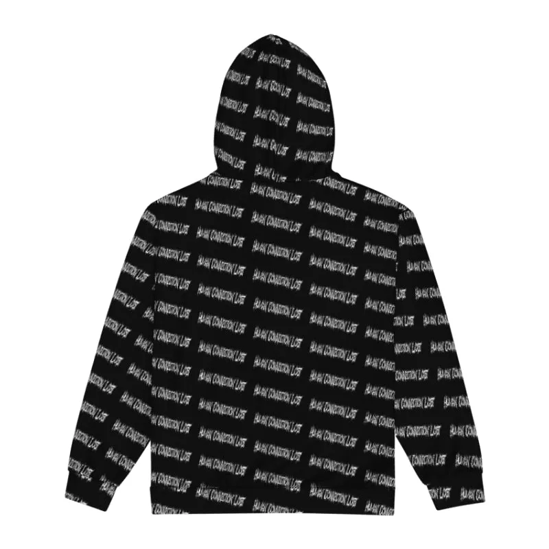 Human Connection Lost All Over Print Zip Up Sweater