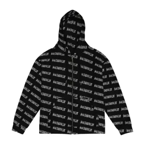 Human Connection Lost All Over Print Zip Up Sweater