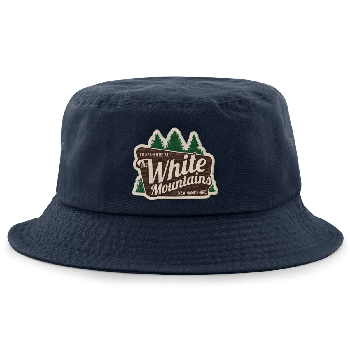 I'd Rather Be At The White Mountains Bucket Hat