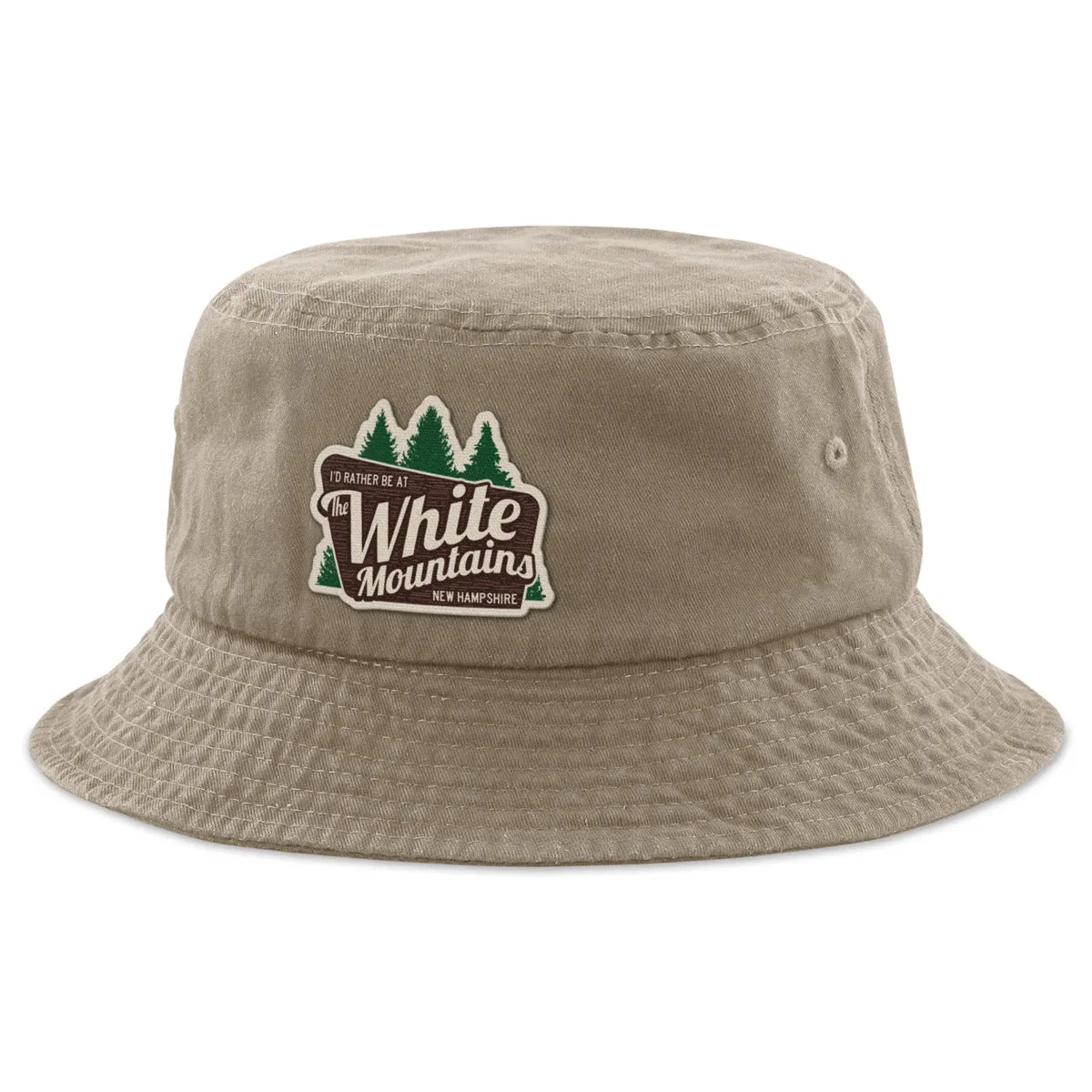 I'd Rather Be At The White Mountains Bucket Hat