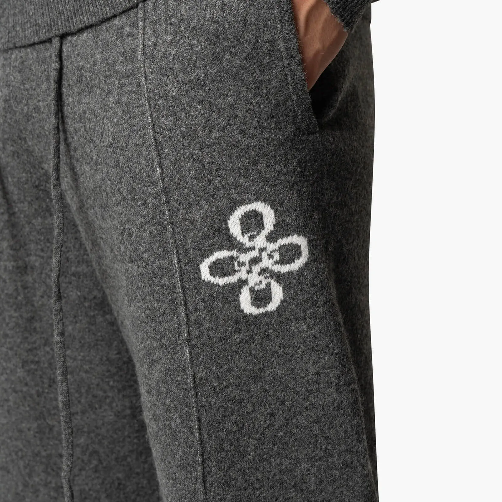 INSIGNIA KNITTED PANTS | DARK GREY MELEE