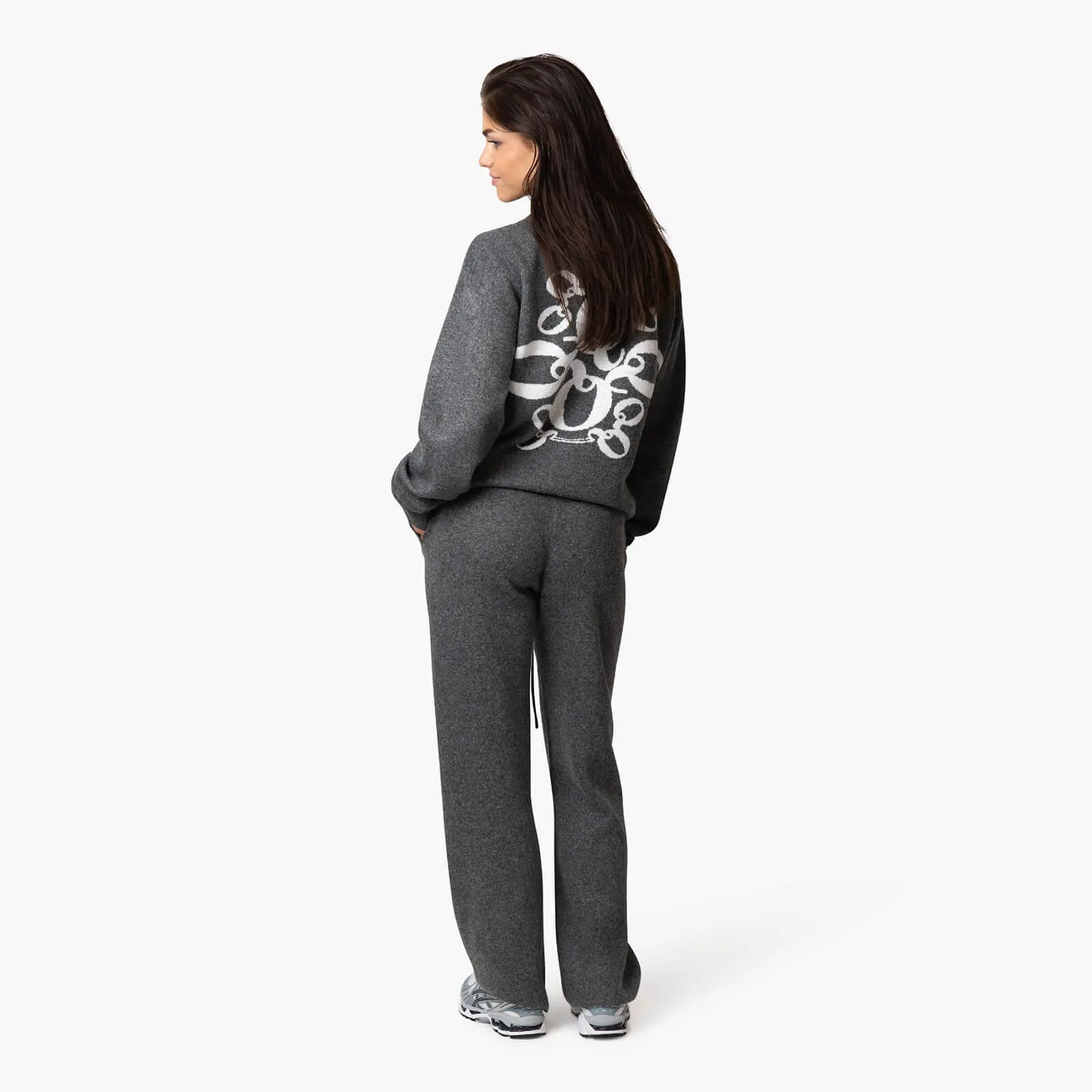 INSIGNIA KNITTED PANTS | DARK GREY MELEE