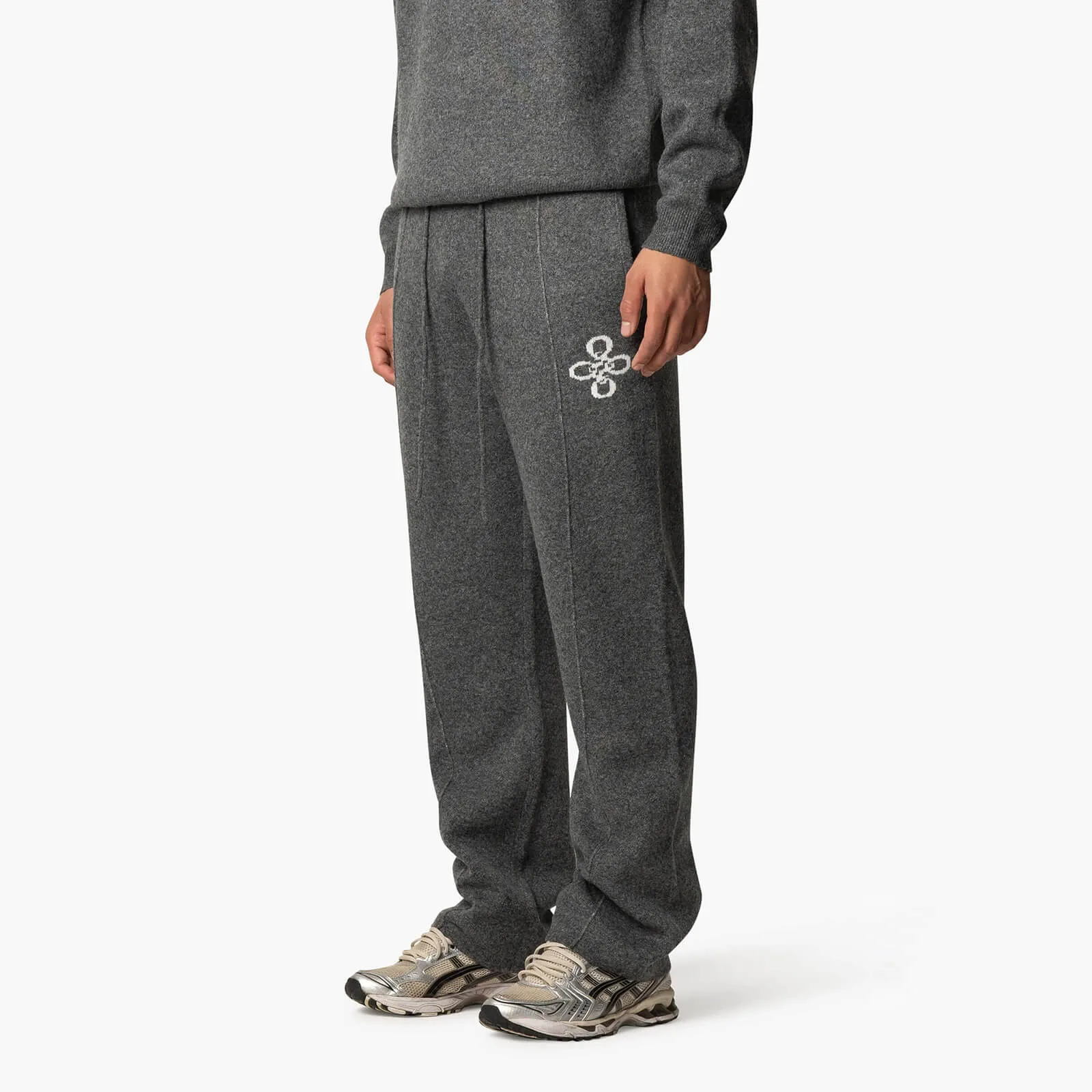 INSIGNIA KNITTED PANTS | DARK GREY MELEE