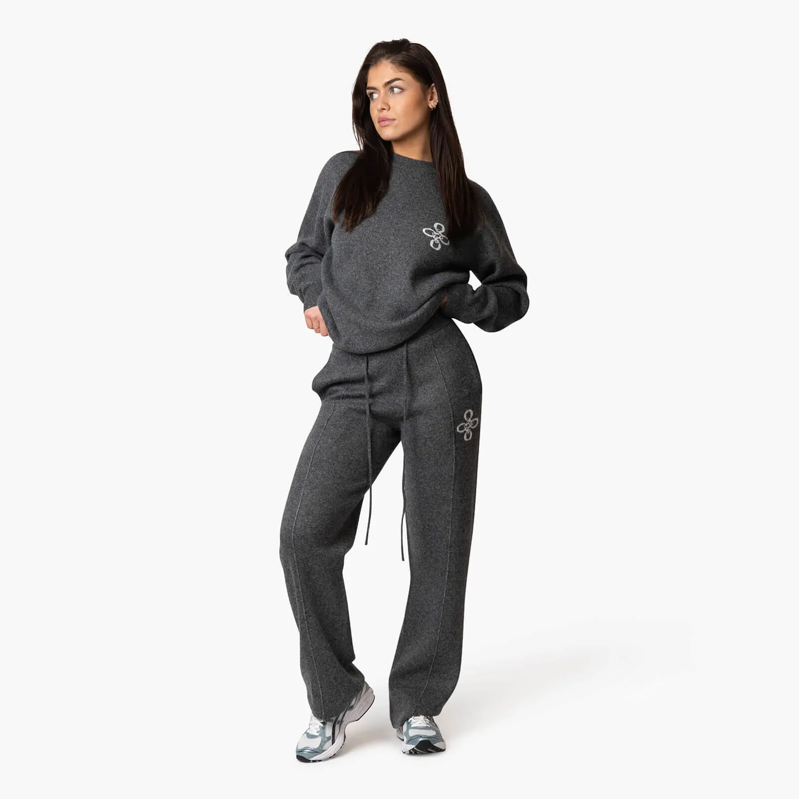 INSIGNIA KNITTED PANTS | DARK GREY MELEE