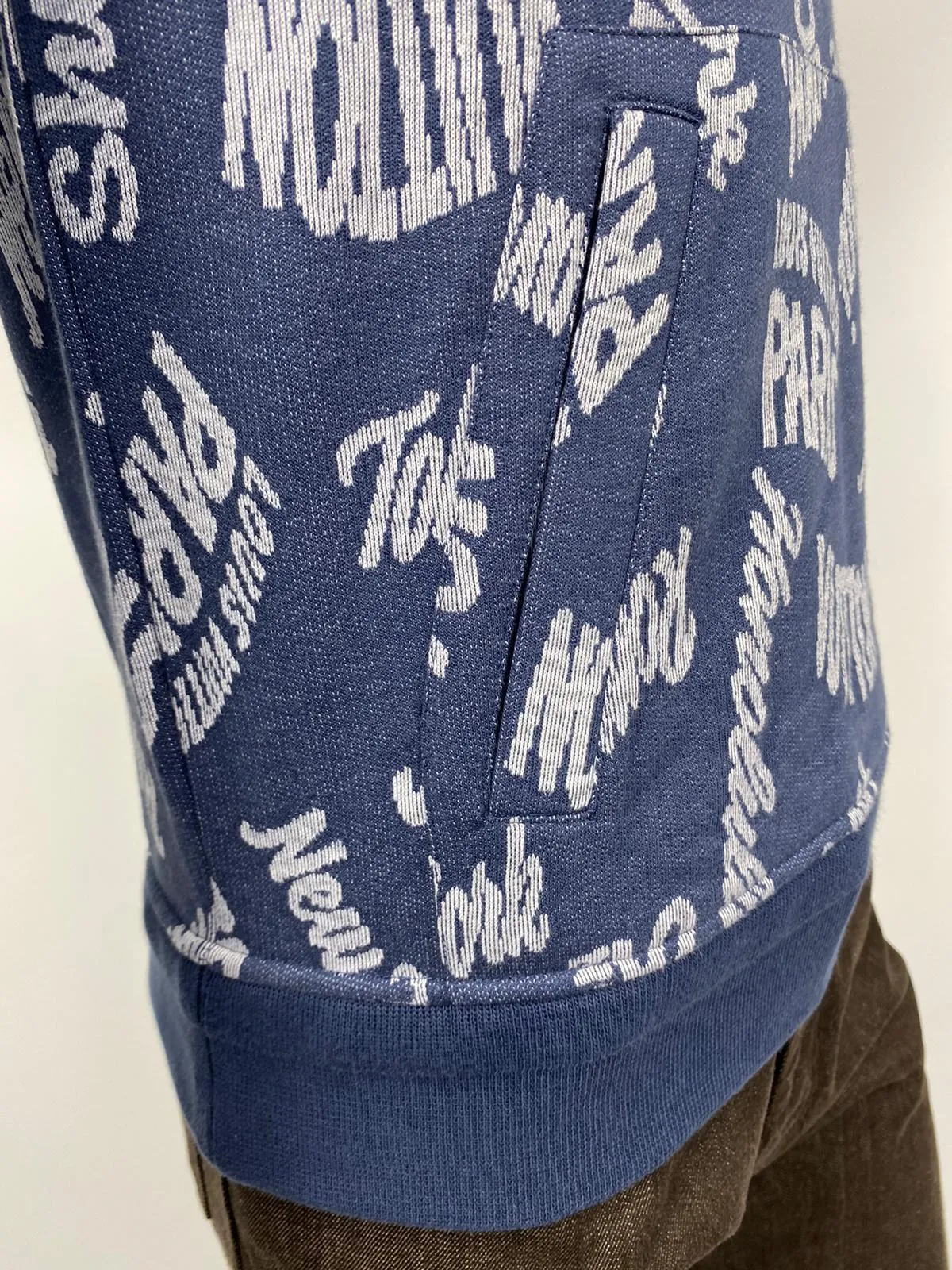 Jacquard Cities Half Zip Sweater