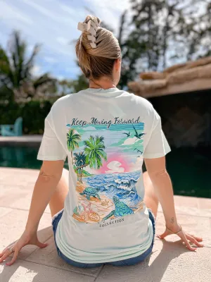'Keep Moving Forward' Turtle Tracking Tee by Simply Southern (Ships Early March)