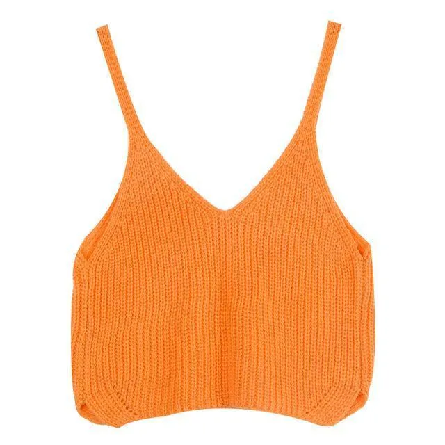 Knitted Crop Tank Top