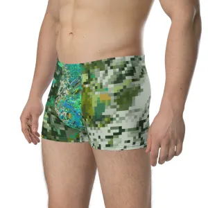 LGBT Mens Boxer Briefs - Green Turquoise Patterned