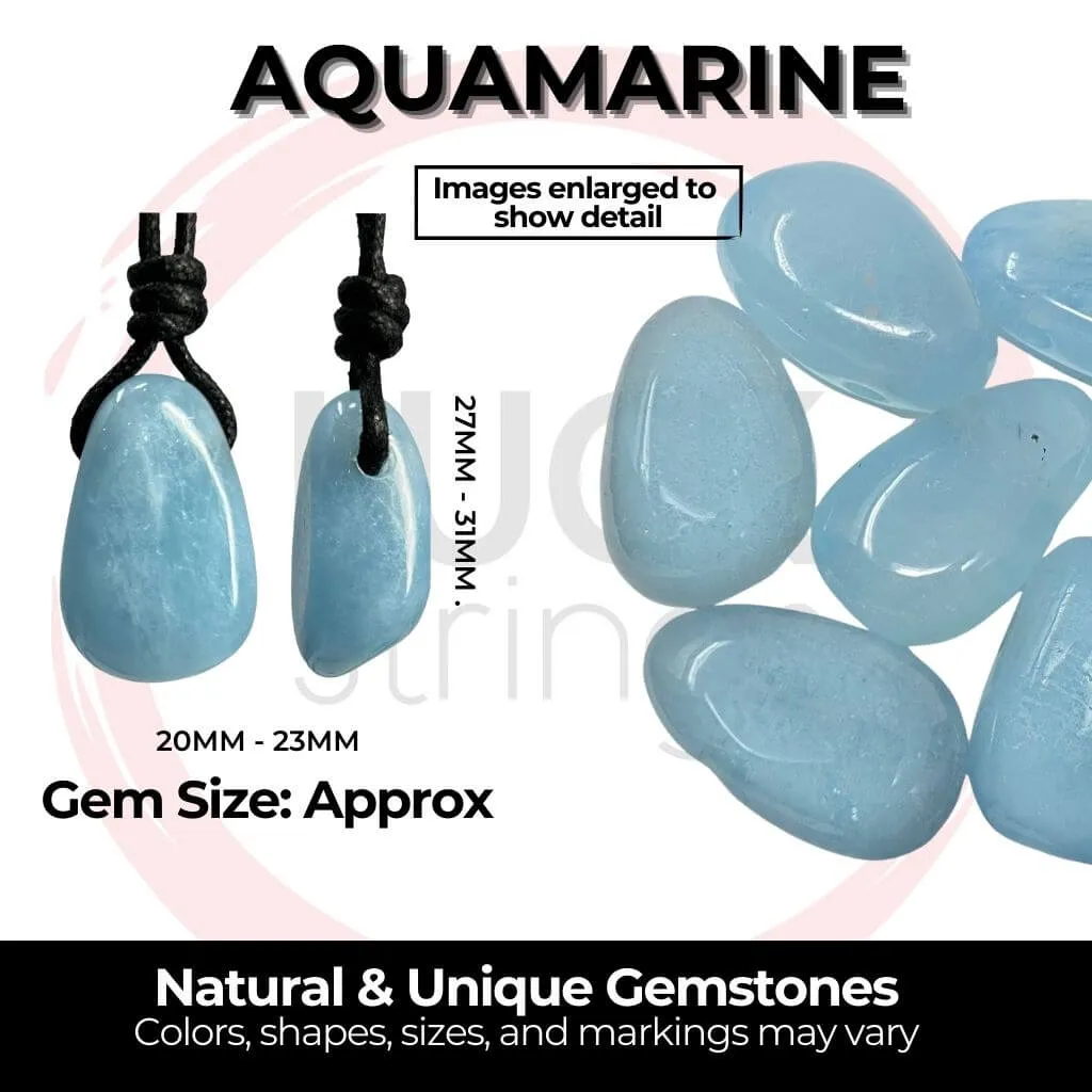 Luck Strings Aquamarine Pendant - Serene Harmony