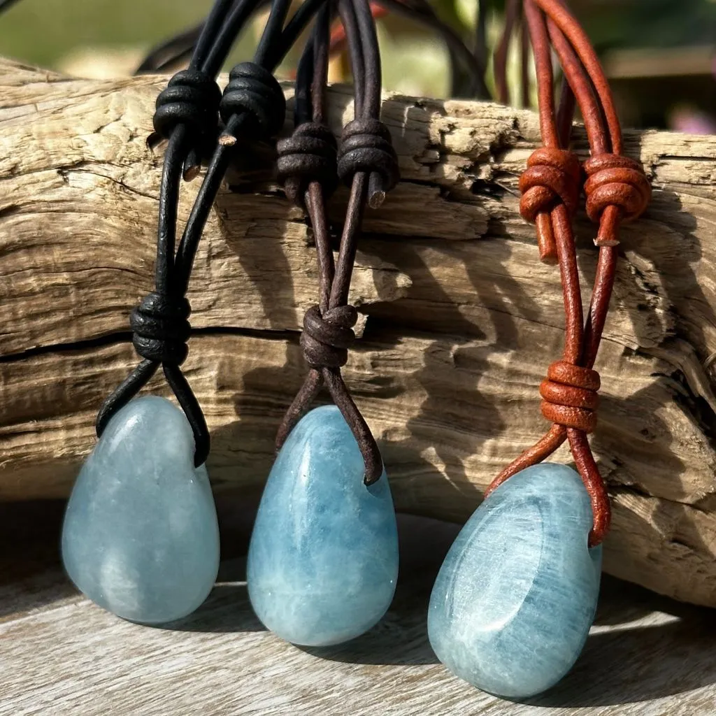 Luck Strings Aquamarine Pendant - Serene Harmony
