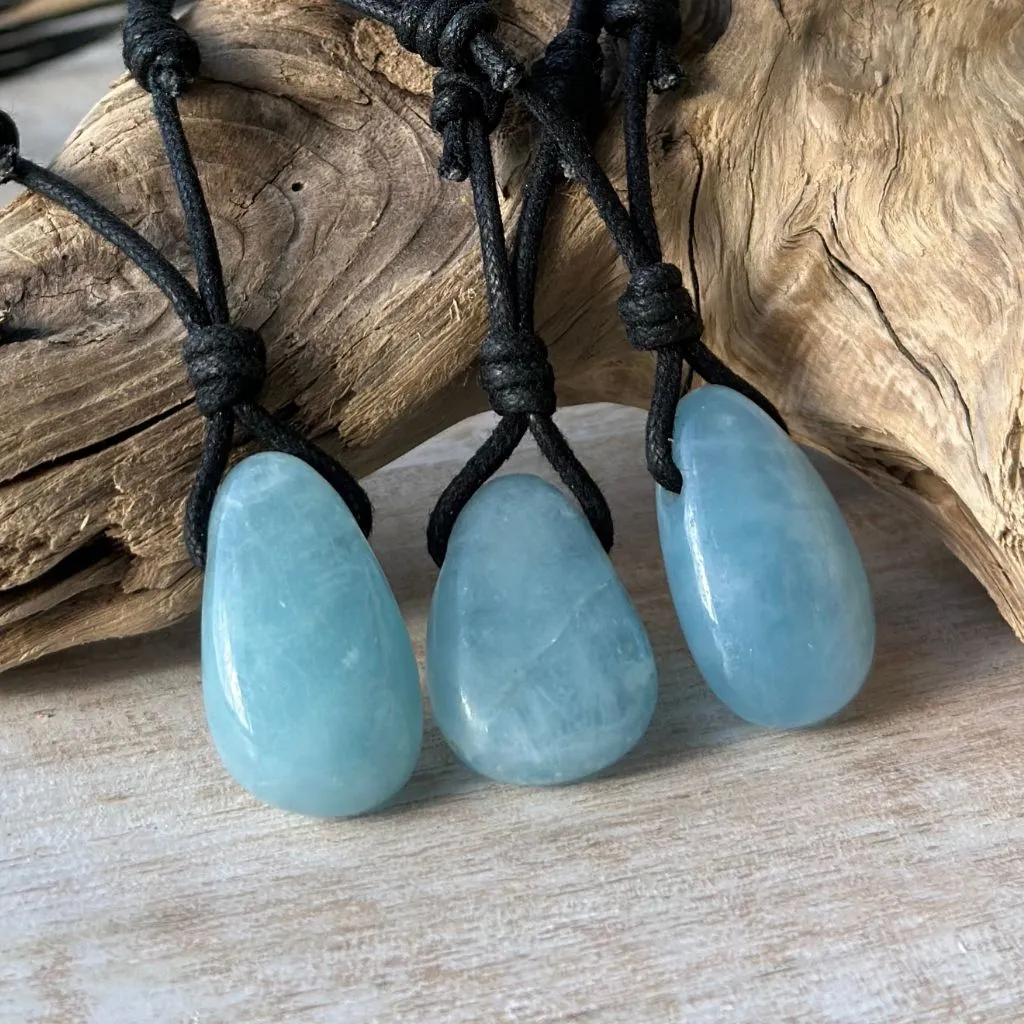 Luck Strings Aquamarine Pendant - Serene Harmony