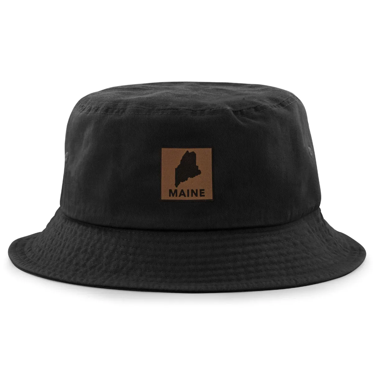 Maine Leather Patch Bucket Hat