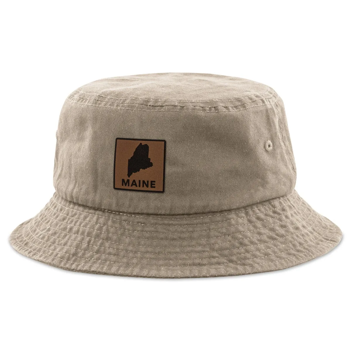Maine Leather Patch Bucket Hat