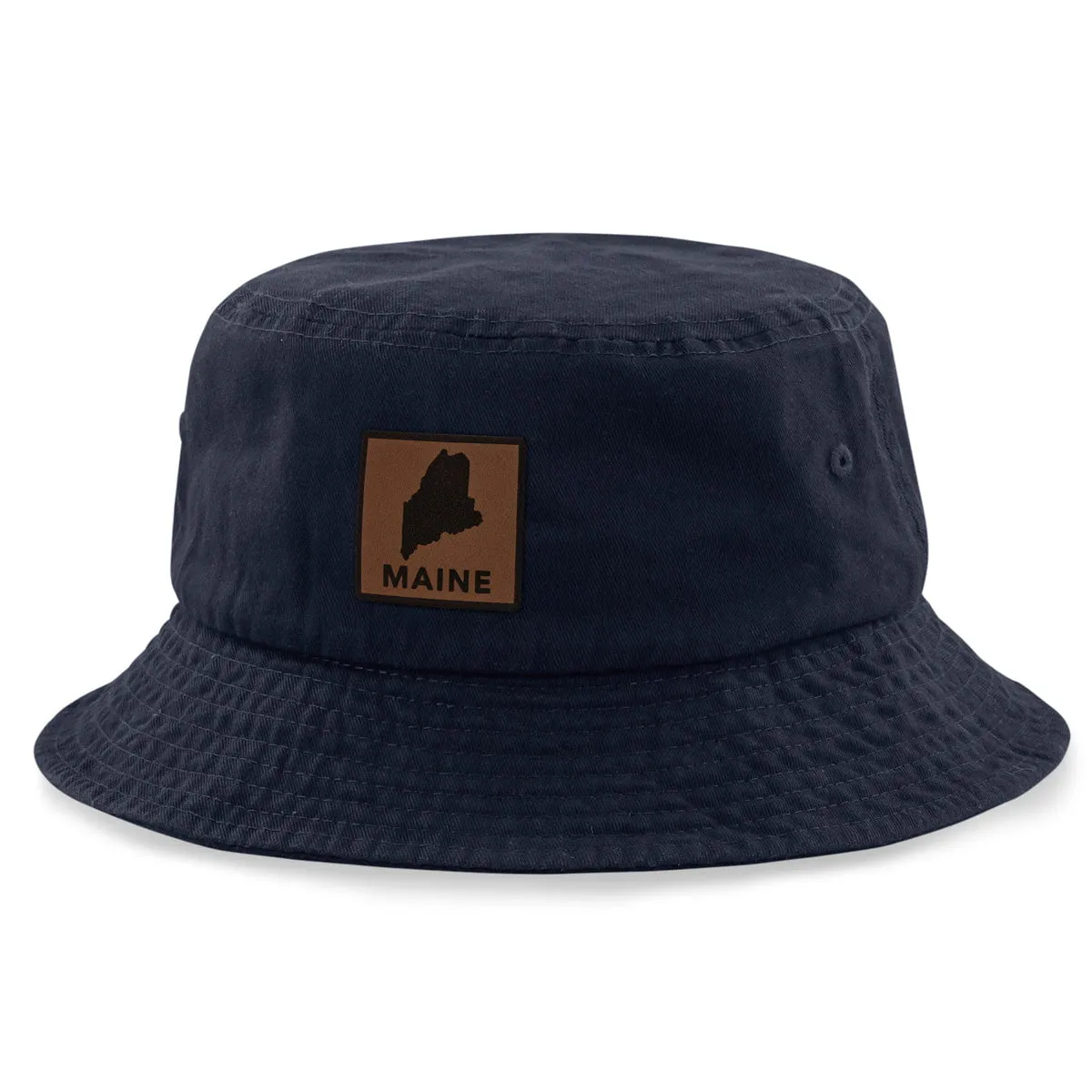 Maine Leather Patch Bucket Hat