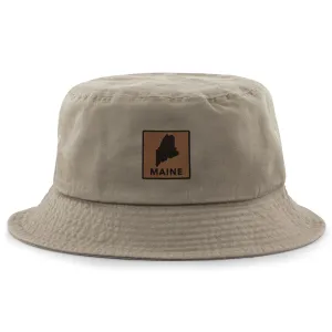 Maine Leather Patch Bucket Hat