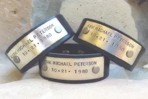 Memorial Bracelet, Custom Leather Memorial Bracelet
