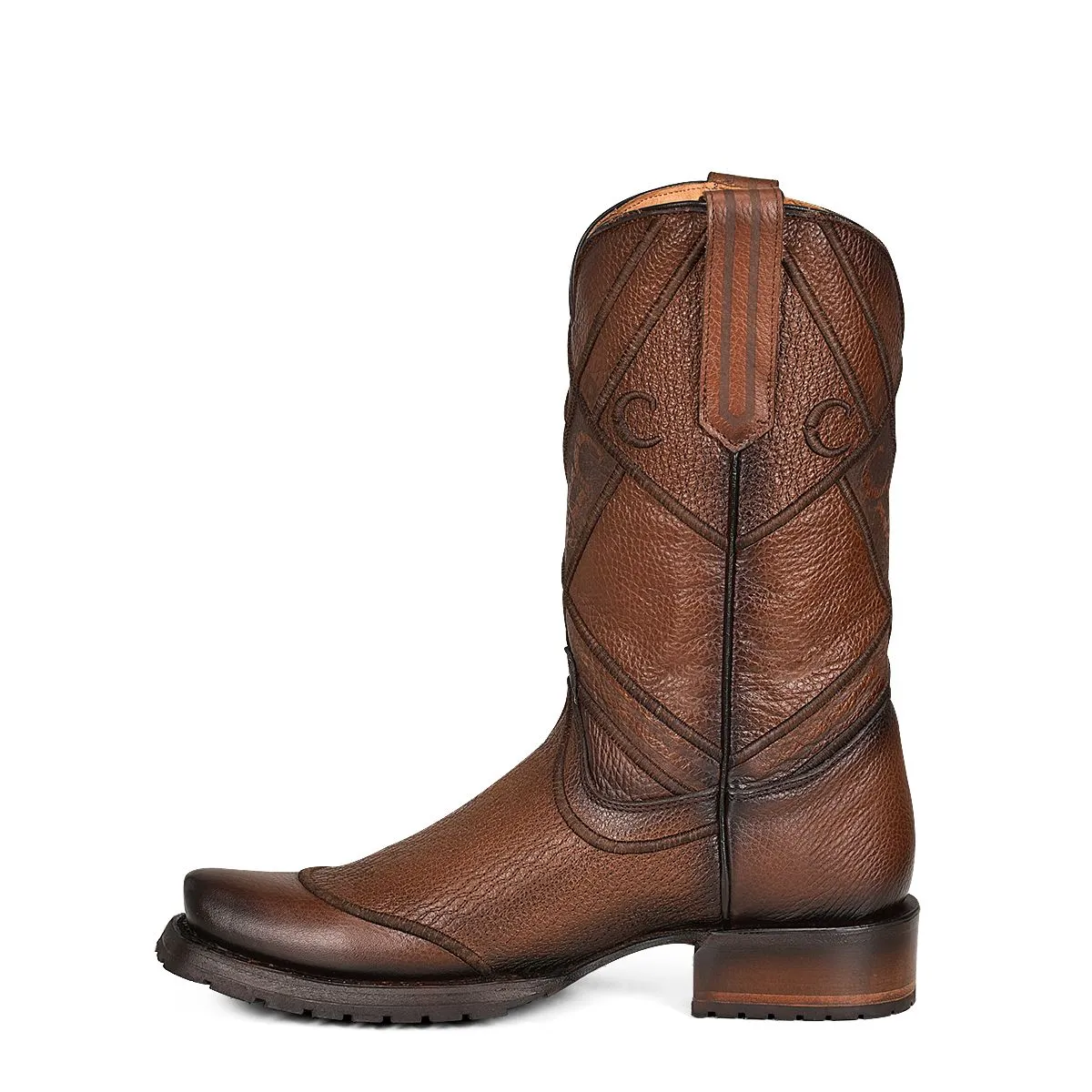 Men's Cuadra Honey Laser & Embroidery Square Toe Boots CU675