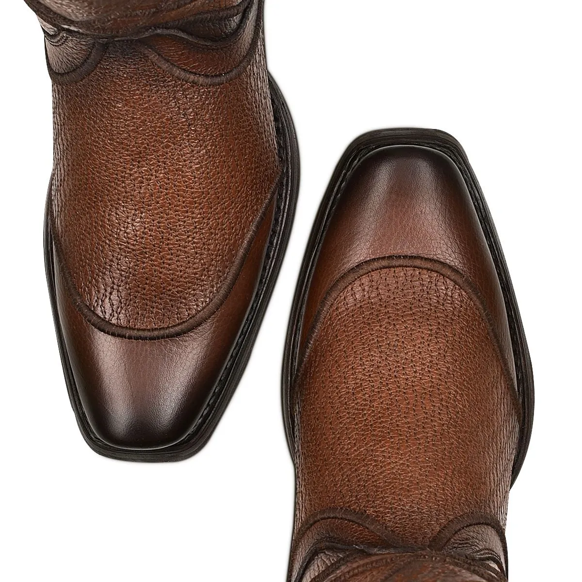 Men's Cuadra Honey Laser & Embroidery Square Toe Boots CU675