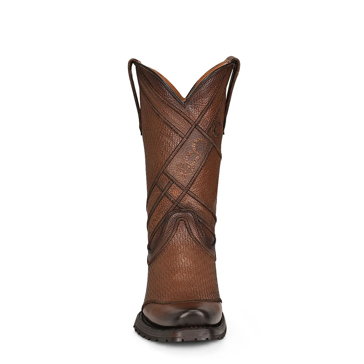 Men's Cuadra Honey Laser & Embroidery Square Toe Boots CU675