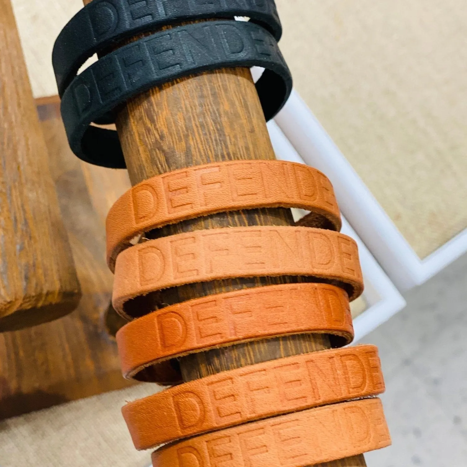 Men's {Defender} Thin Leather Bracelet