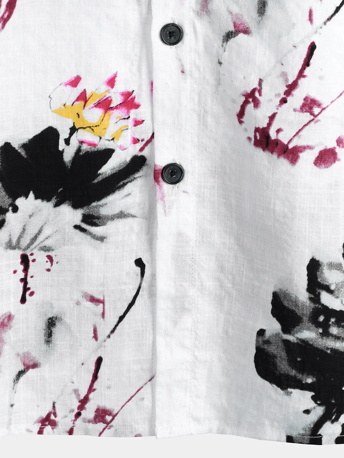 Men's Floral Cotton Pocket Tropical Hawaiian Shirt