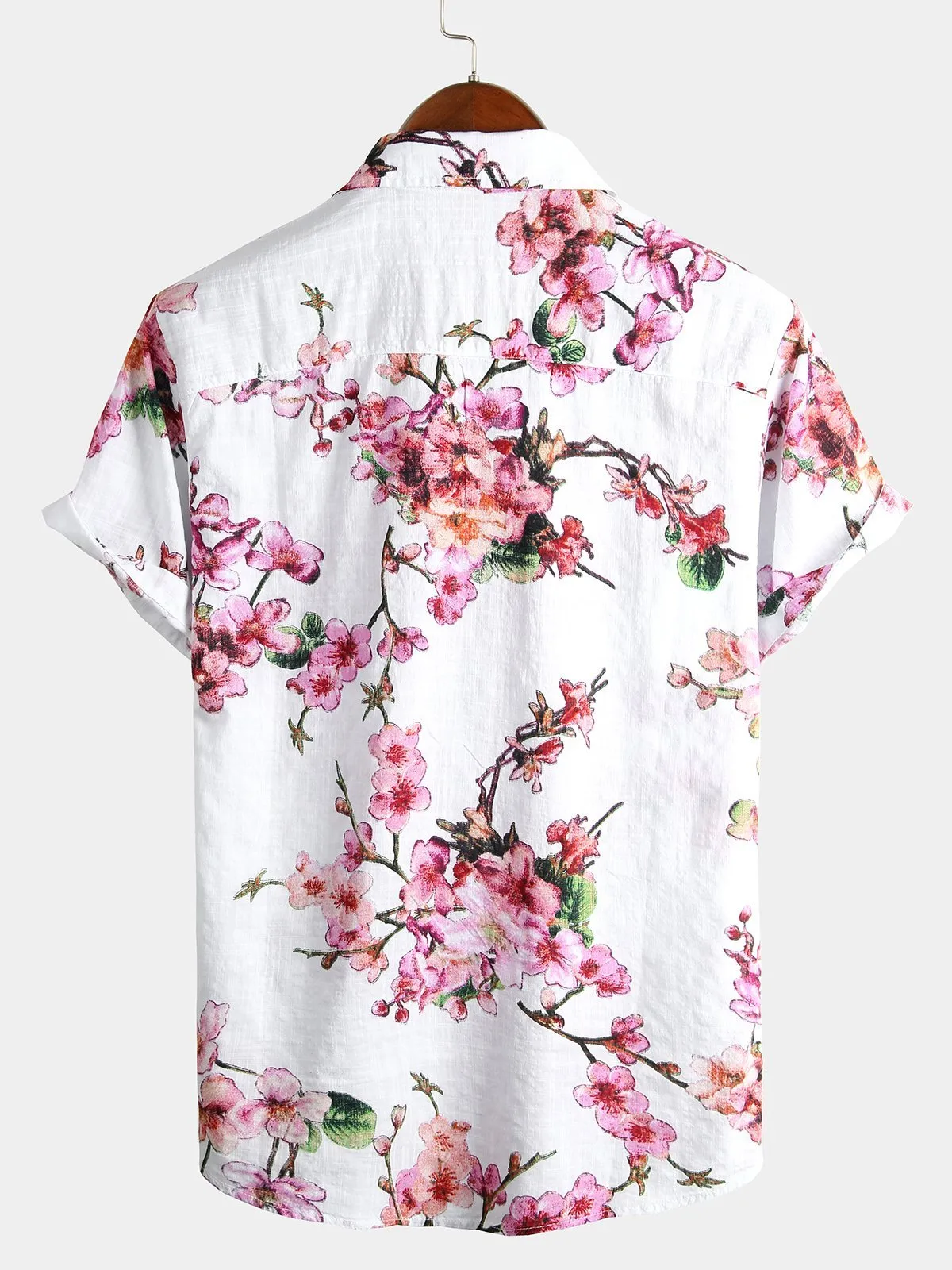 Men's Floral Cotton Tropical Hawaiian Shirt