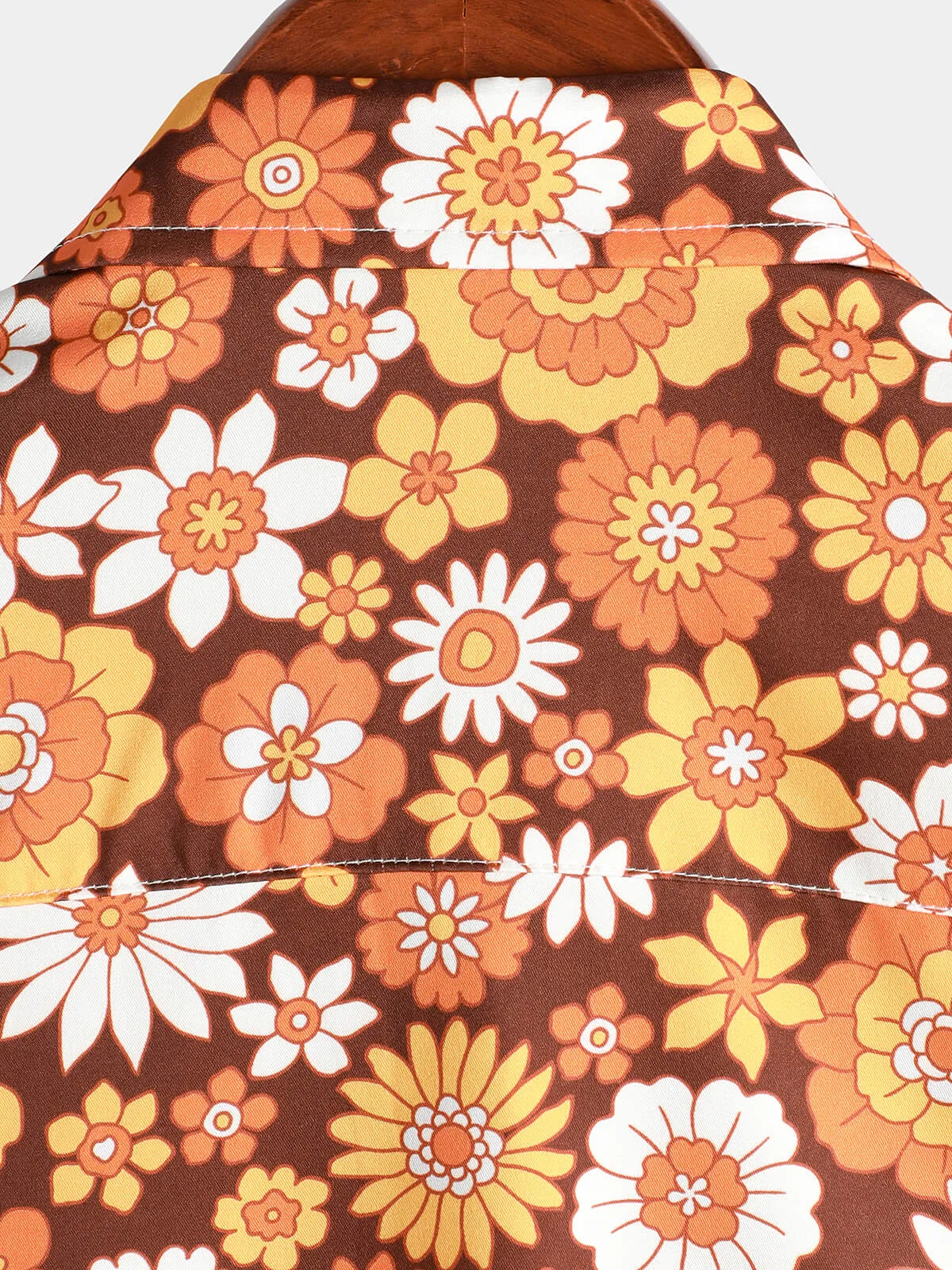 Men's Floral Vintage Flower Button Up 70s Themed Disco Party Short Sleeve Beach Summer Shirt