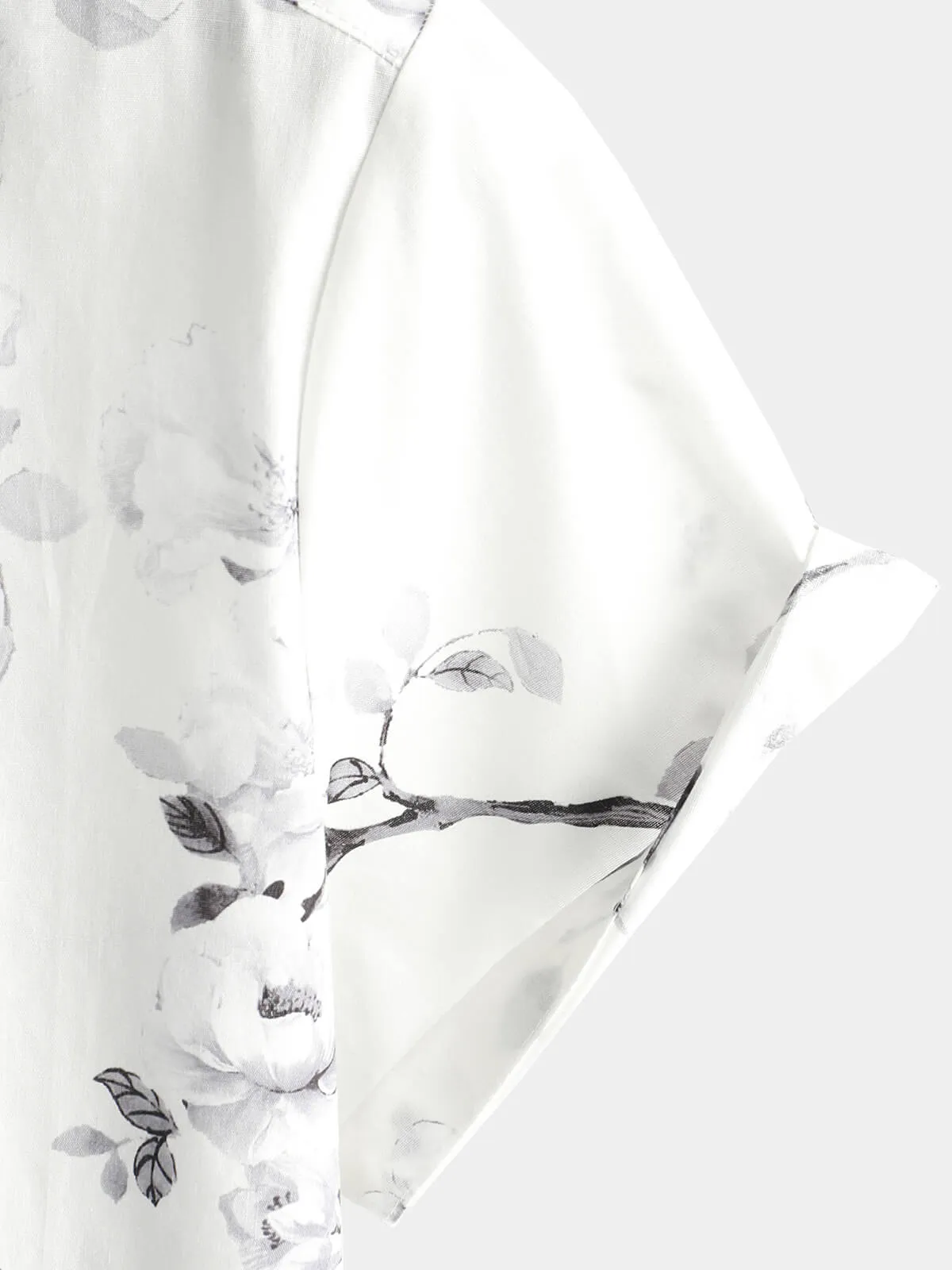 Men's Floral White Beach Hawaiian Shirt