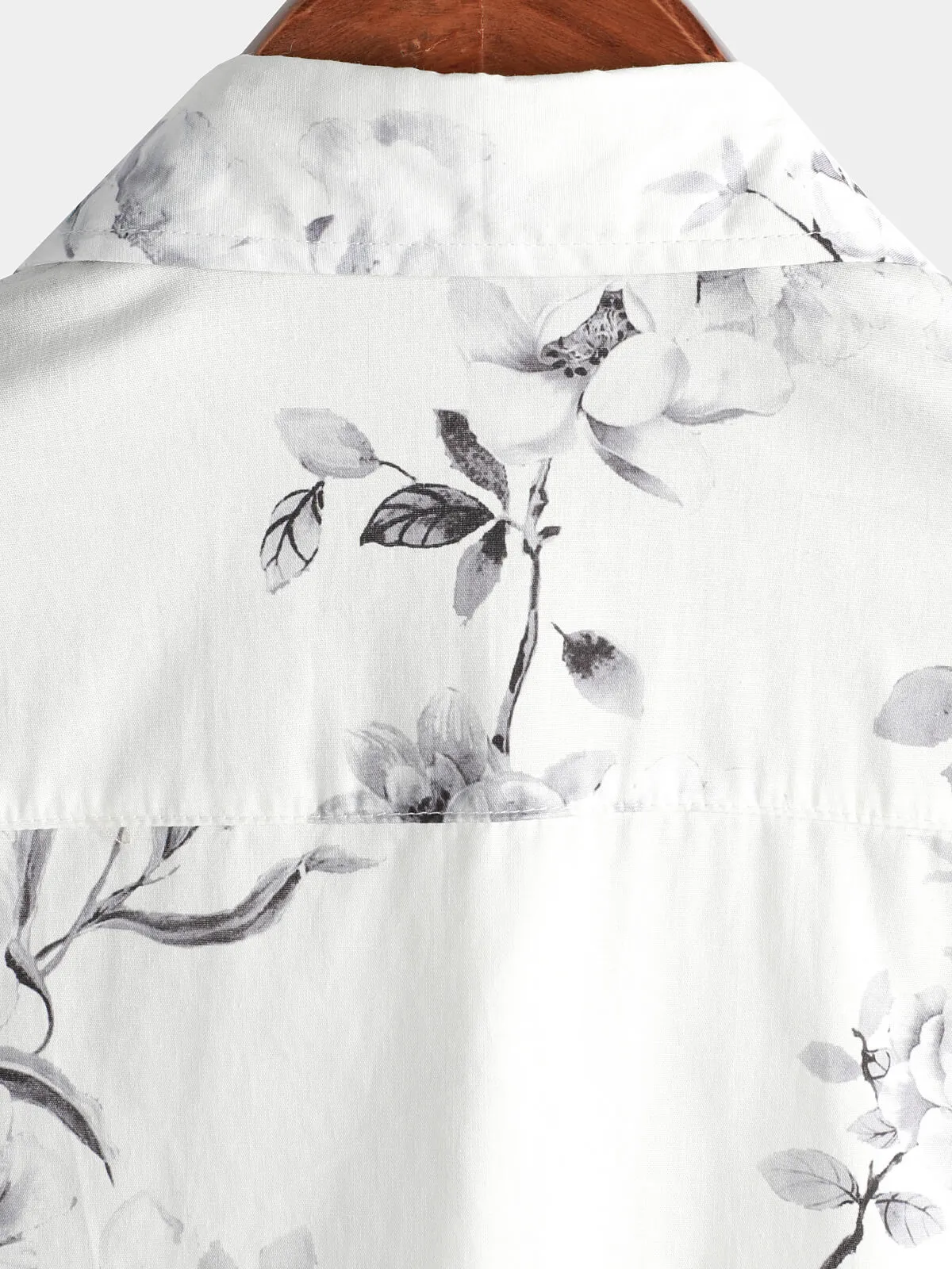 Men's Floral White Beach Hawaiian Shirt