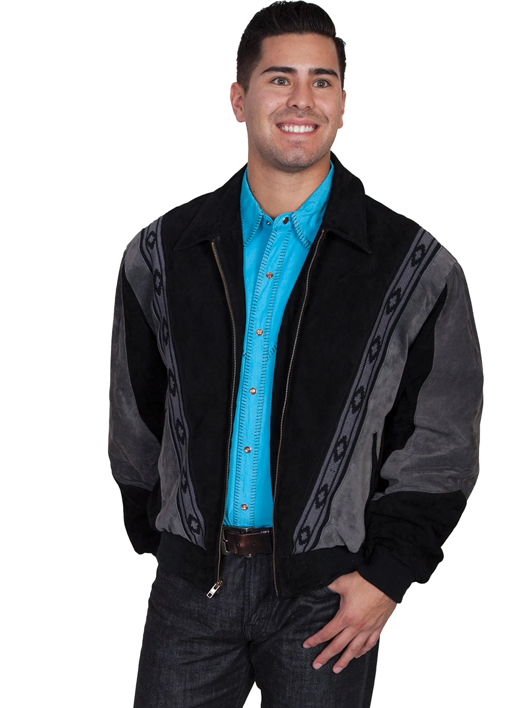 Men's Leather Jacket Collection: Scully Casual Suede Two Tone