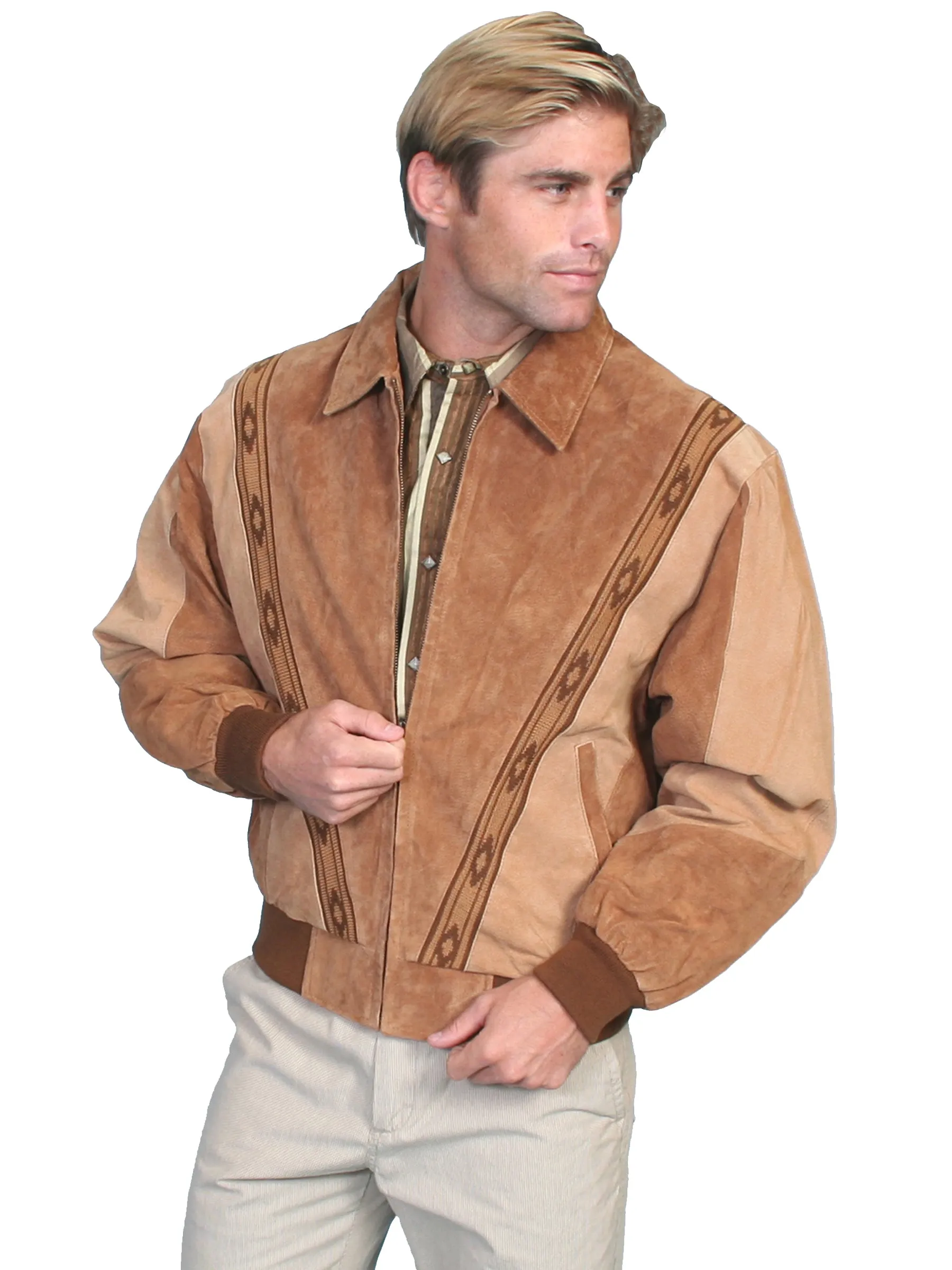 Men's Leather Jacket Collection: Scully Casual Suede Two Tone