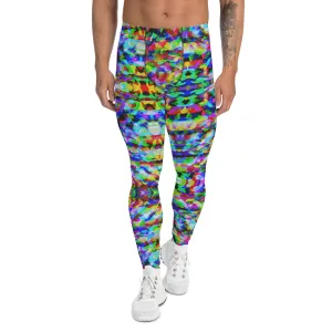 Mens Leggings, Rainbow Camouflage