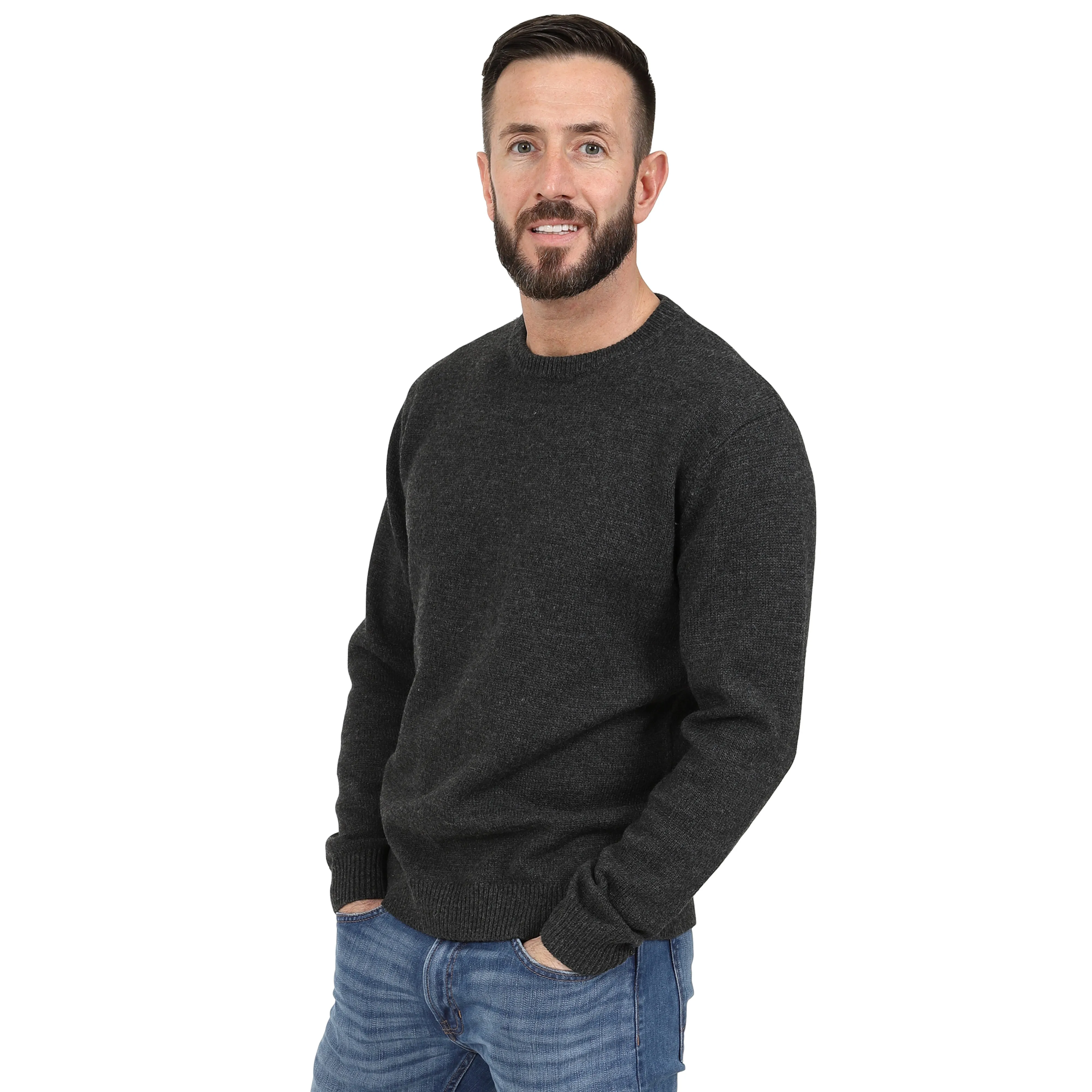 Men's Premium Knitted Crew Neck Jumper - Navy