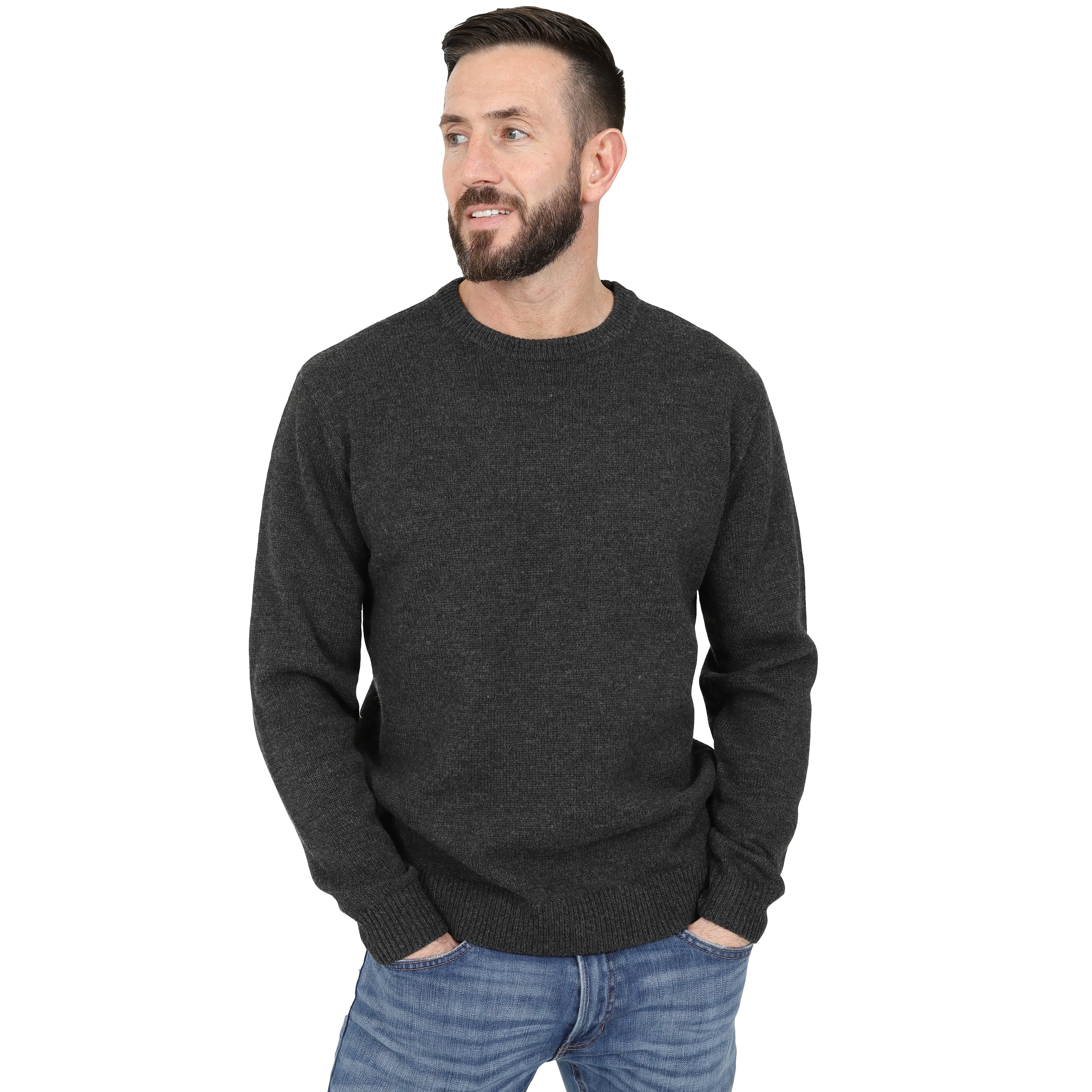 Men's Premium Knitted Crew Neck Jumper - Navy